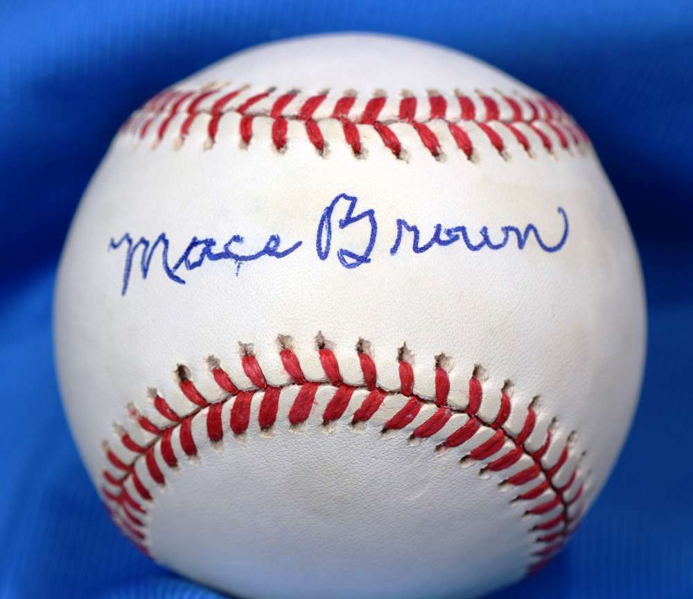 Mace Brown Tri Star Coa Hand Signed National League Autograph Baseball