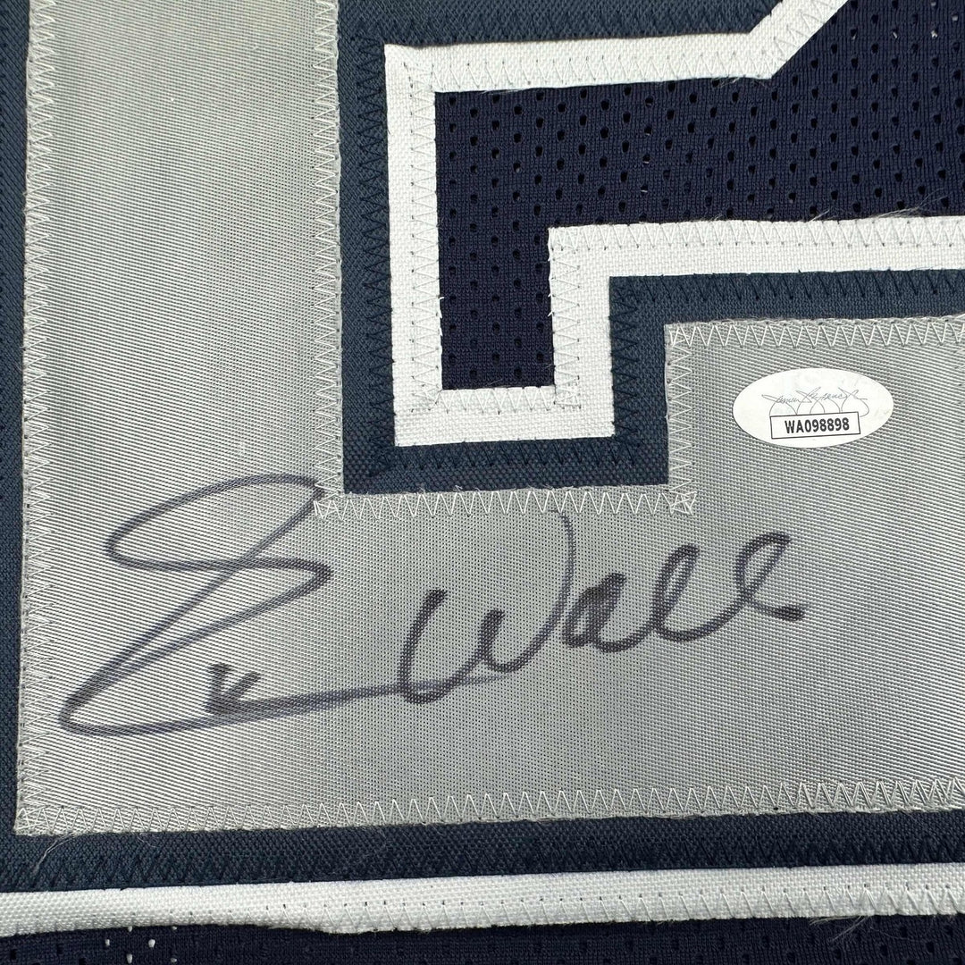 Autographed/Signed Everson Walls Dallas Blue Football Jersey JSA COA
