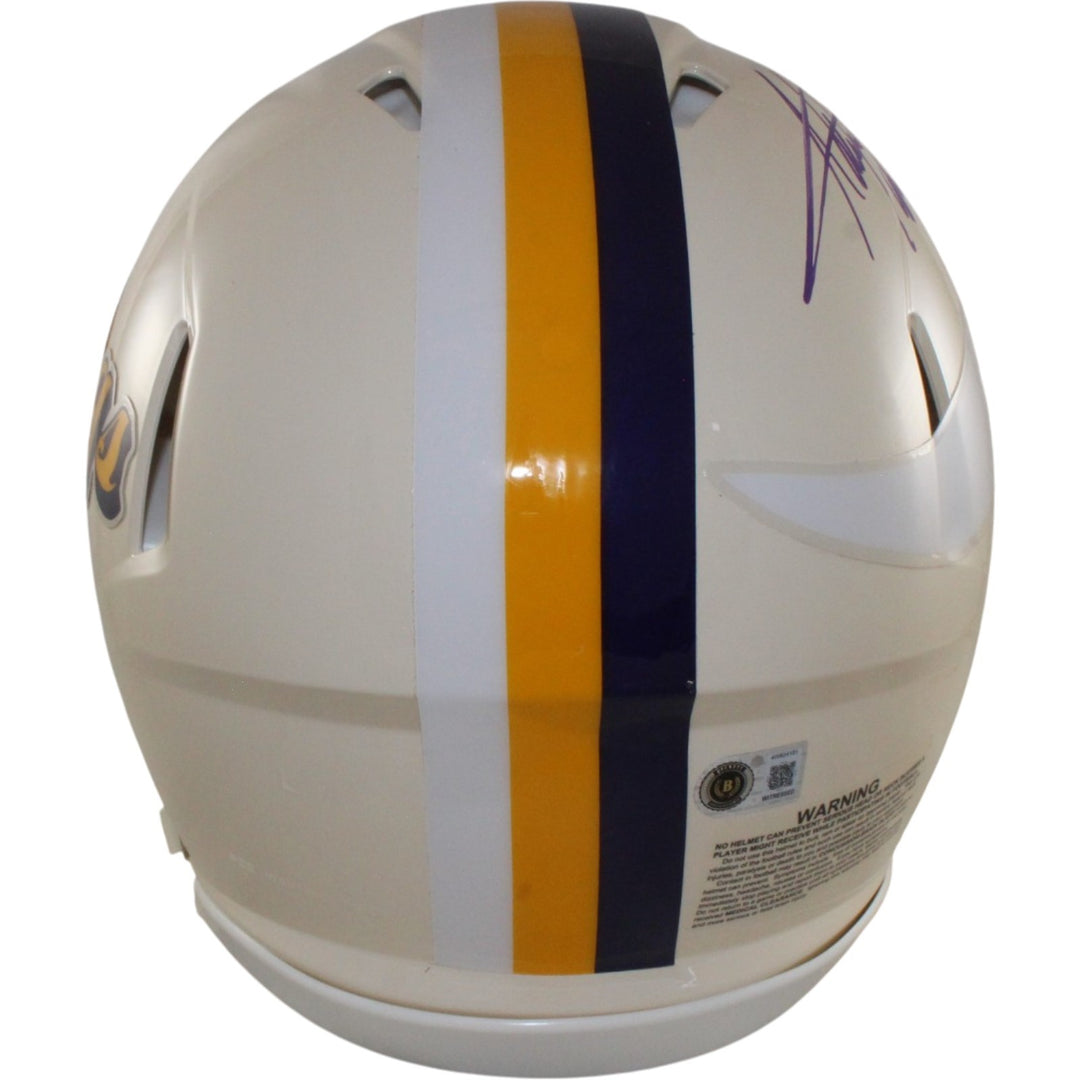 Adrian Perterson Signed Minnesota Vikings Pro Retro Helmet Beckett WIT 57522