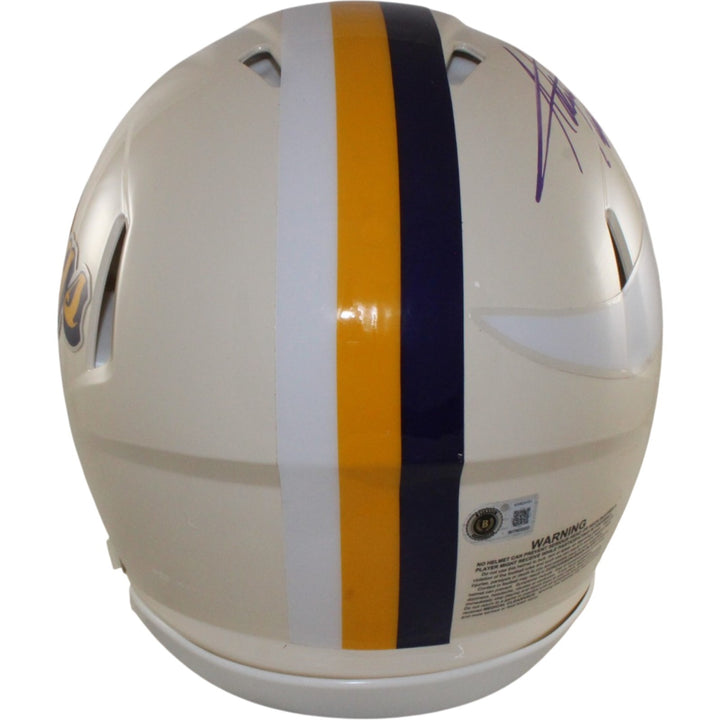 Adrian Perterson Signed Minnesota Vikings Pro Retro Helmet Beckett WIT 57522
