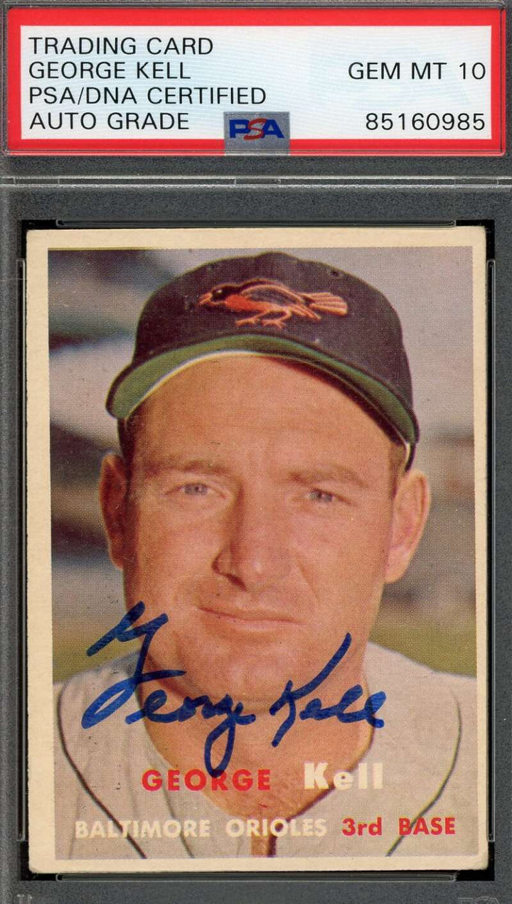 George Kell Gem Mint 10 PSA DNA Signed 1957 Topps Autograph