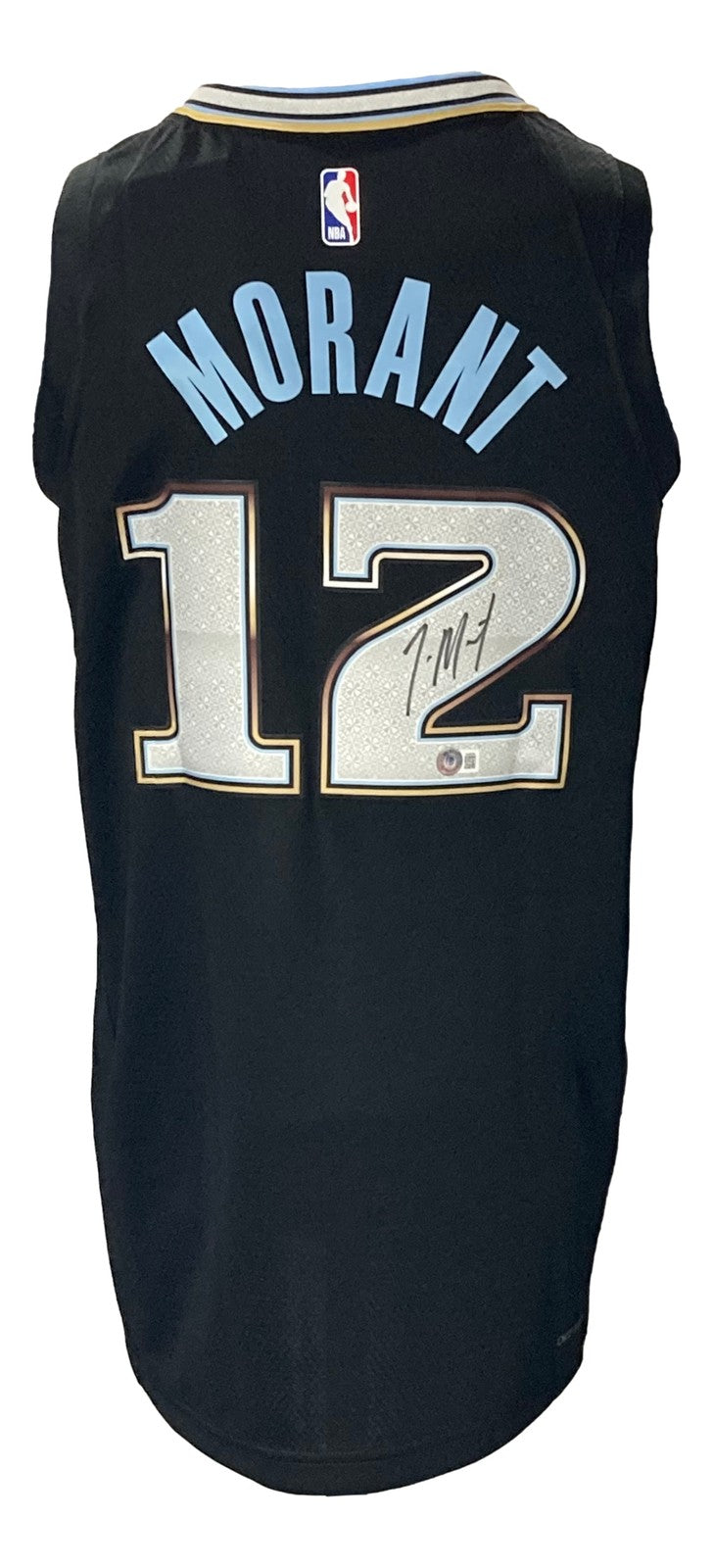 Ja Morant Signed Memphis Grizzlies Black Nike Swingman LG Jersey BAS