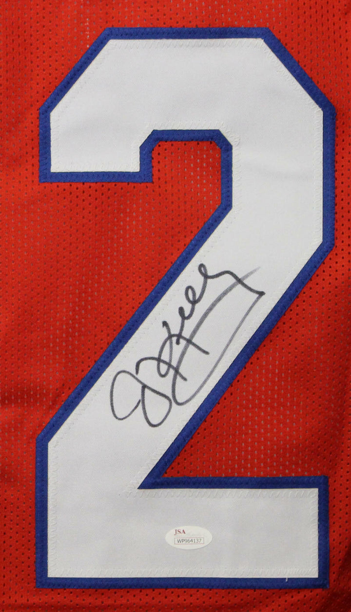 Jim Kelly Autographed/Signed Pro Style Red XL Jersey JSA 11965