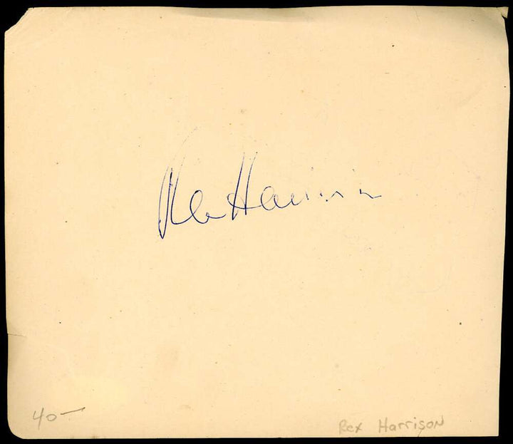 Rex Harrison JSA Coa Signed Album Page Autograph