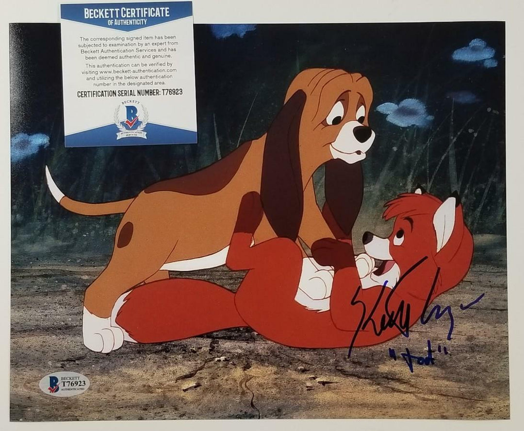 Keith Coogan signed "Tod" Disney's Fox and the Hound 8x10 Photo ~Beckett BAS COA