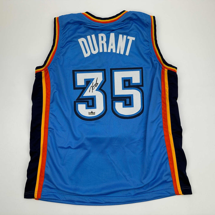 Facsimile Autographed Kevin Durant Oklahoma City Blue Reprint Jersey Men's XL
