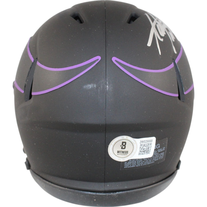 Adrian Peterson Autographed Minnesota Vikings Eclipse Mini Helmet Beckett 49852