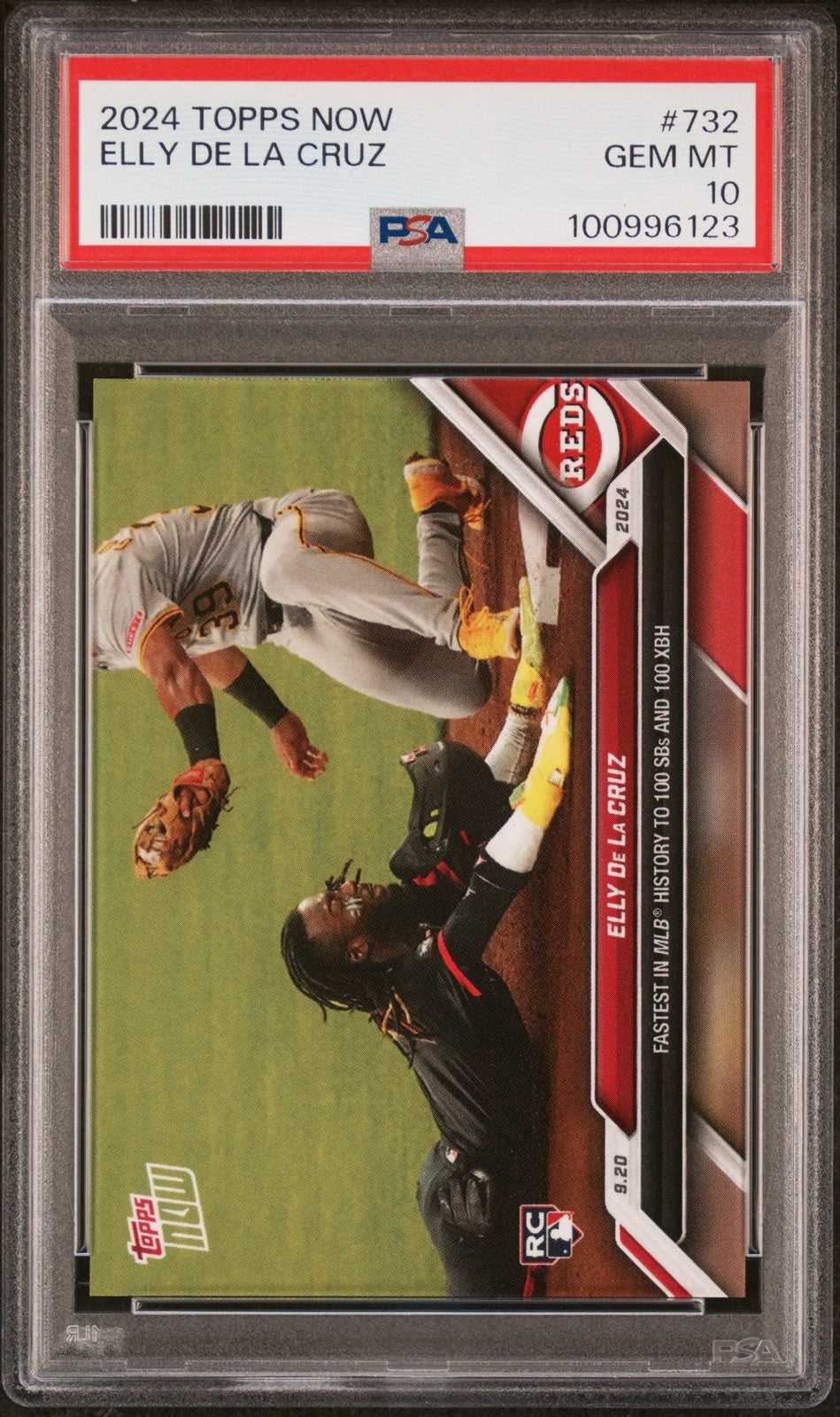 Graded 2024 Topps Now Elly De La Cruz #732 Rookie RC Card PSA 10 Gem