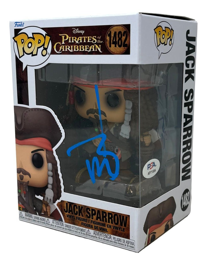 Johnny Depp Signed Pirates Of The Caribbean Funko Pop #1482 PSA/DNA