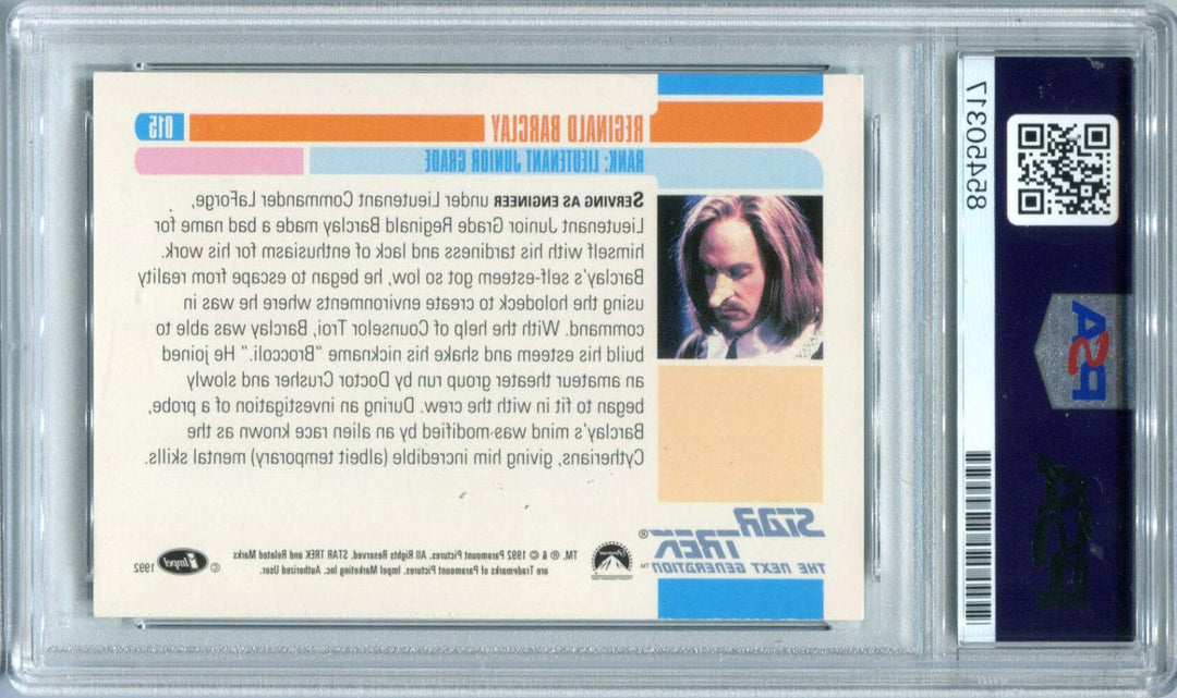 Dwight Schultz Skybox Stark Trek The Next Generation #15 PSA Authentic Auto Card
