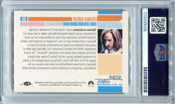 Dwight Schultz Skybox Stark Trek The Next Generation #15 PSA Authentic Auto Card