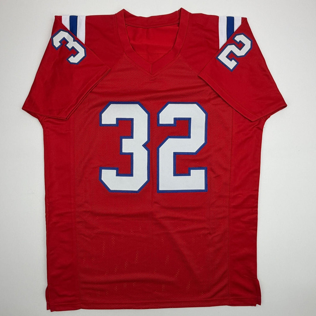 Autographed/Signed TreVeyon Henderson New England Red Jersey JSA COA