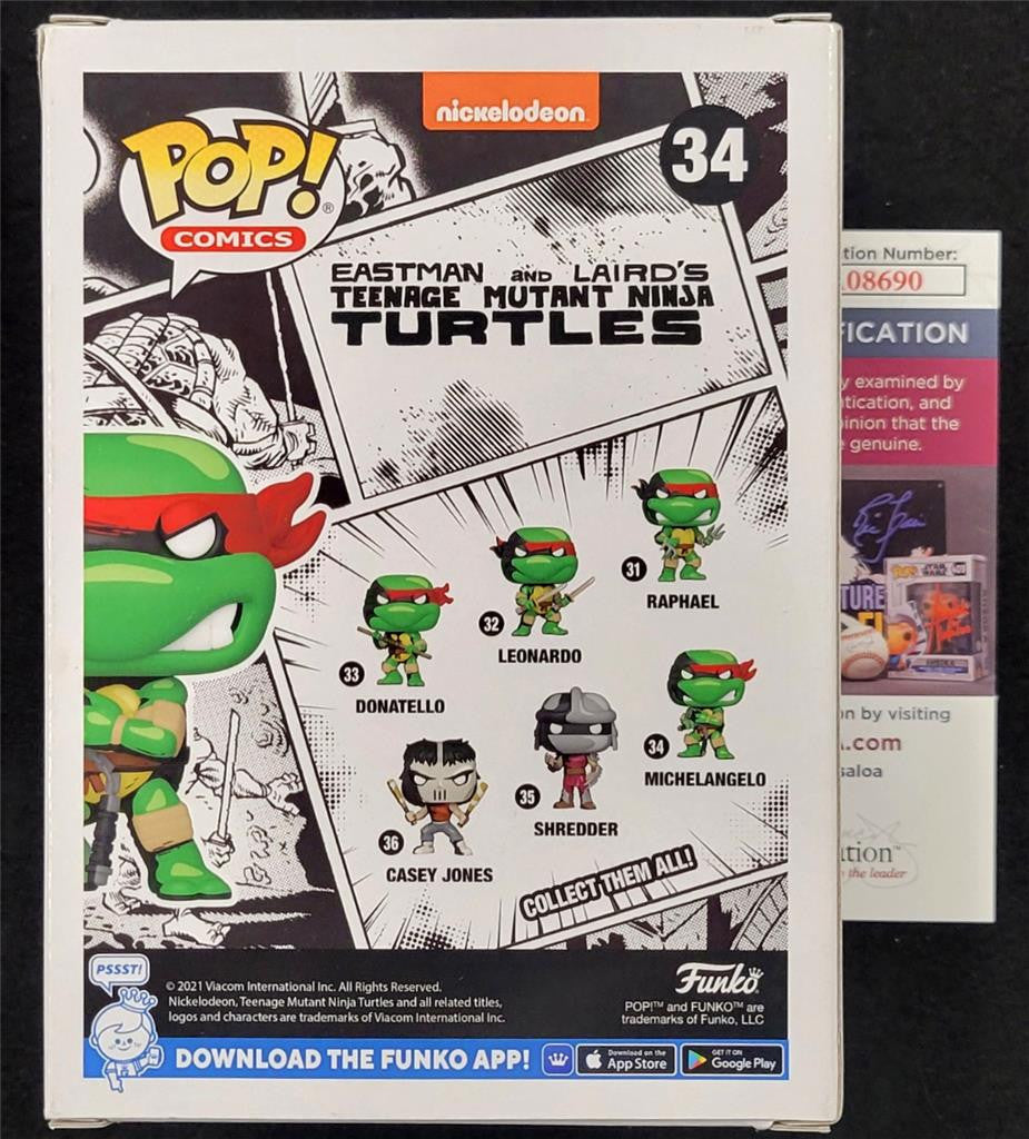 Kevin Eastman signed Michelangelo TMNT Ninja Turtles Funko Pop! 34 autograph JSA