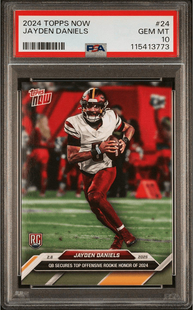 Graded 2024 Topps Now Jayden Daniels #24 Rookie RC Card PSA 10 Gem Mint