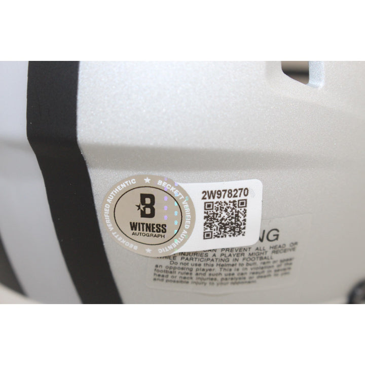 Dak Prescott Autographed Dallas Cowboys Mini Helmet Rave Beckett Witness 50881