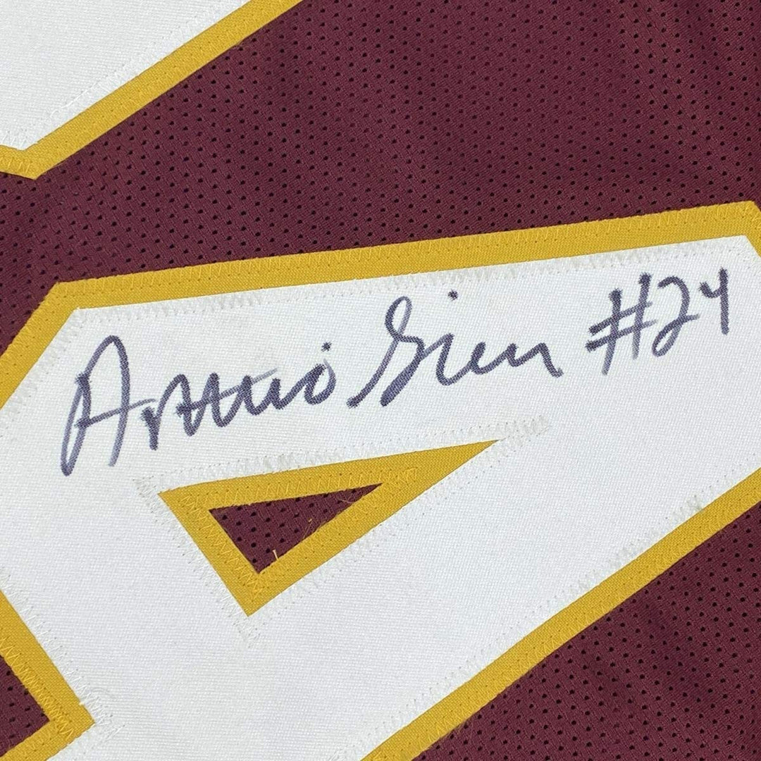Autographed/Signed ANTONIO GIBSON Washington Burgundy Football Jersey JSA COA