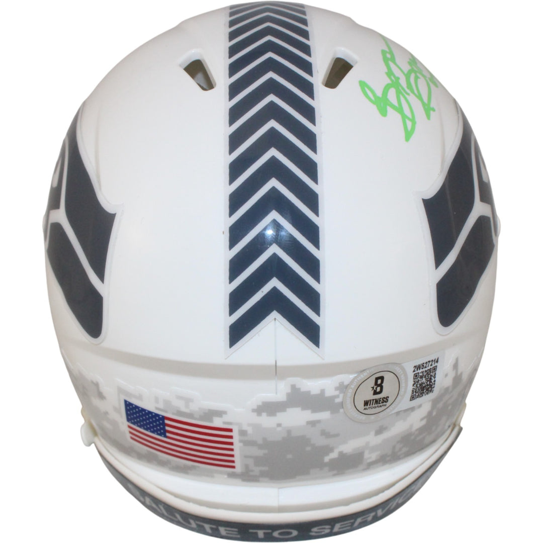 Brian Bosworth Signed Seattle Seahawks 24 STS Mini Helmet The Boz Beckett 53601