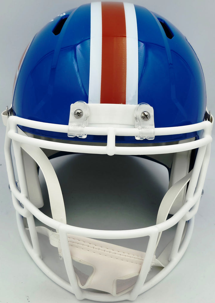Steve Atwater Signed Denver Broncos Blue 1975-96 Throwback Full Size Speed