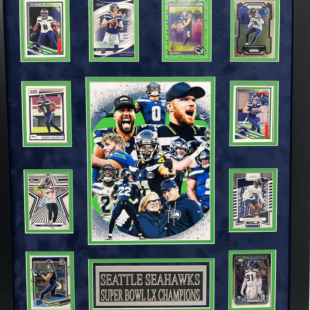 Seattle Seahawks Super Bowl LX Champion 10-Card Custom Display Frame