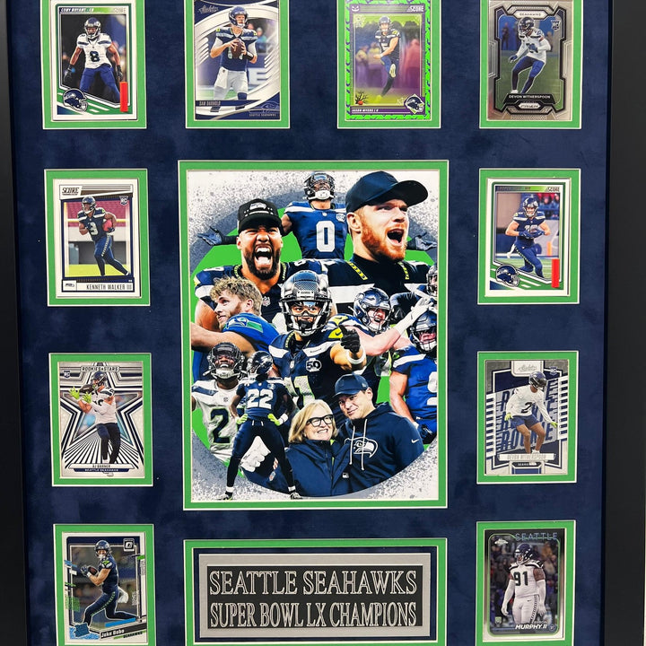 Seattle Seahawks Super Bowl LX Champion 10-Card Custom Display Frame