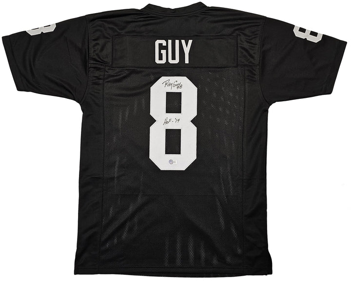 Oakland Raiders Ray Guy Signed Black Jersey "HOF '14" Beckett