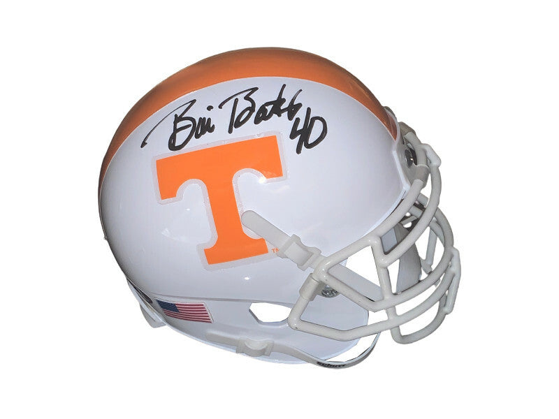 Bill Bates signed Tennessee Volunteers Schutt NCAA Authentic Mini Helmet #40-PSA