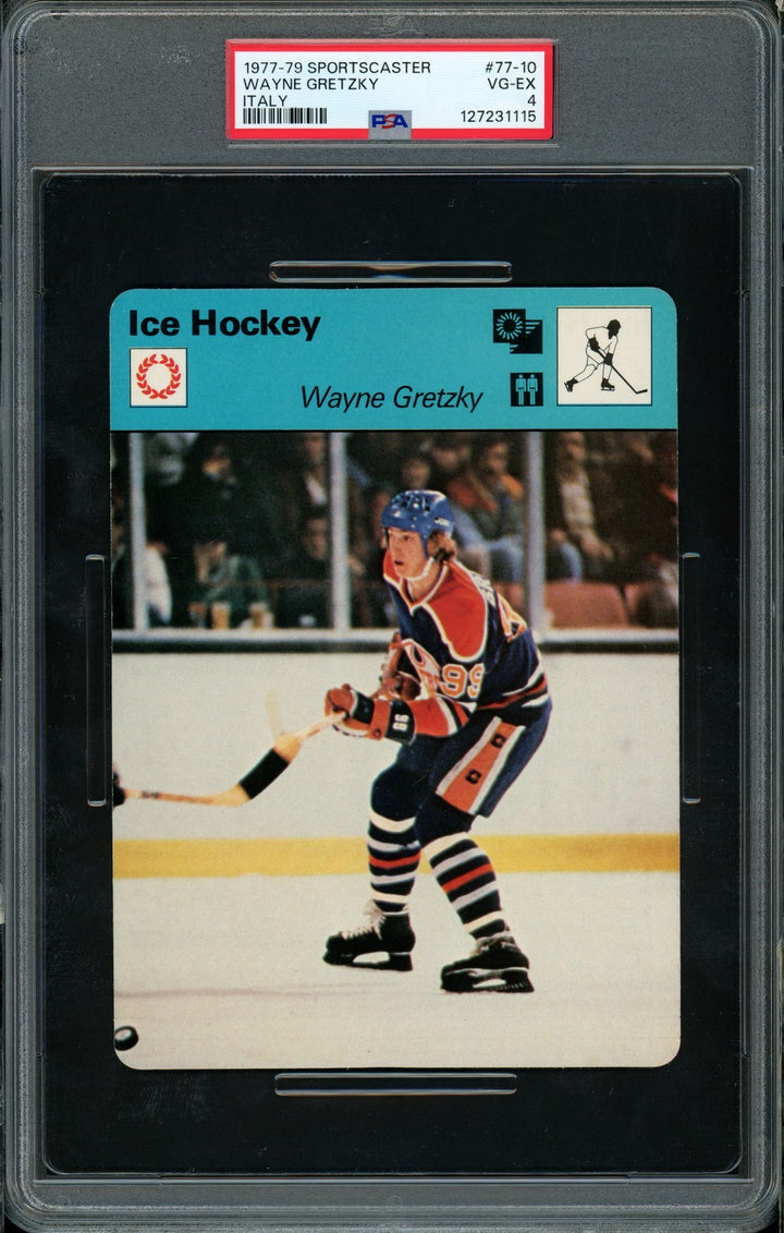 Wayne Gretzky 1977-79 Sportscaster Card #77-10 Edmonton Oilers PSA 4 #127231115
