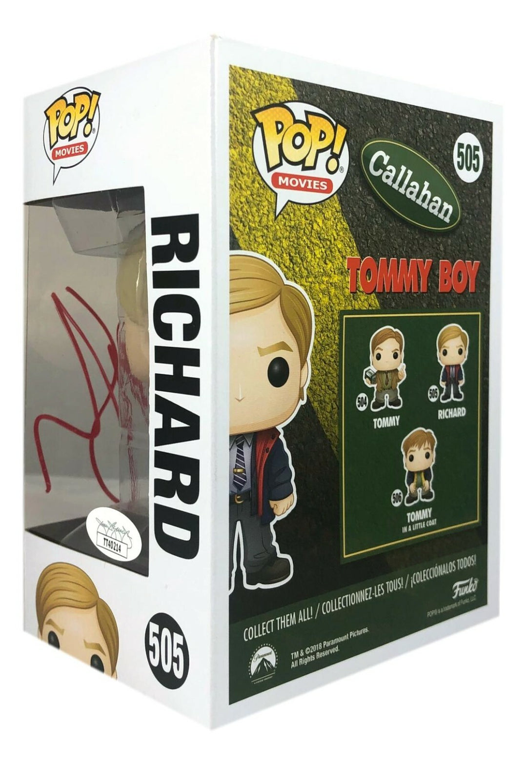 David Spade Autographed Funko Pop #505 JSA COA Tommy Boy Richard Signed