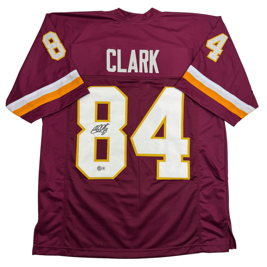 Autographed/Signed Gary Clark Washington Burgundy Football Jersey BAS COA