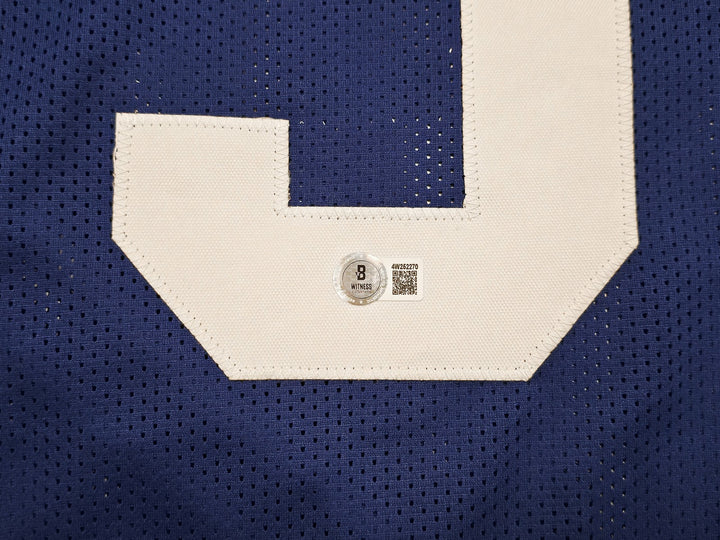 Seattle Seahawks Nick Emmanwori Signed Throwback Blue Jersey Beckett Witness