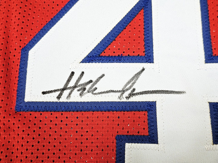 Houston Cougars Hakeem Olajuwon Autographed Signed Red Jersey JSA