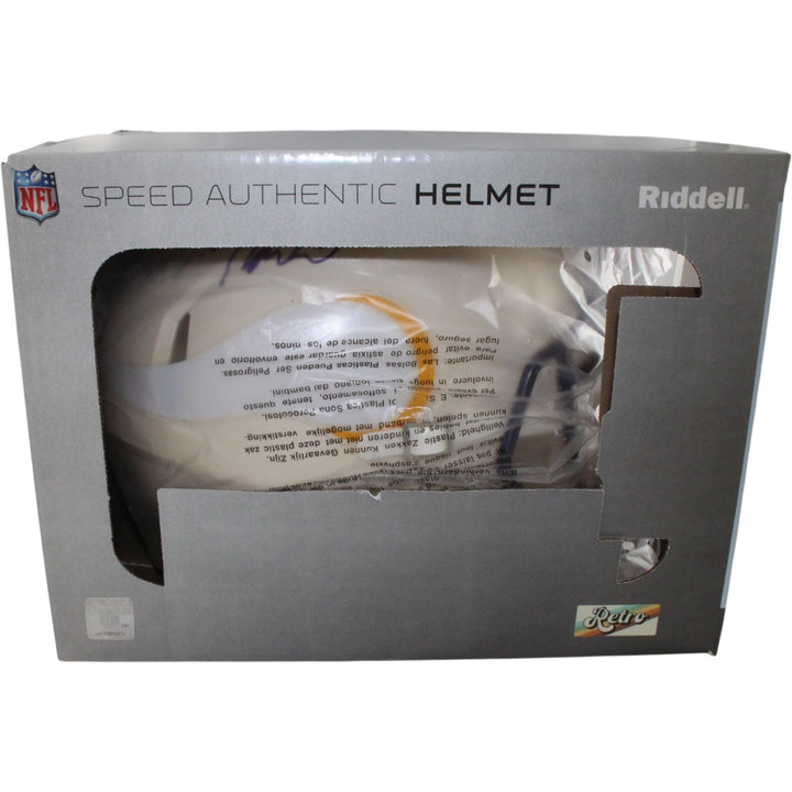 Adrian Perterson Signed Minnesota Vikings Pro Retro Helmet Beckett WIT 57522