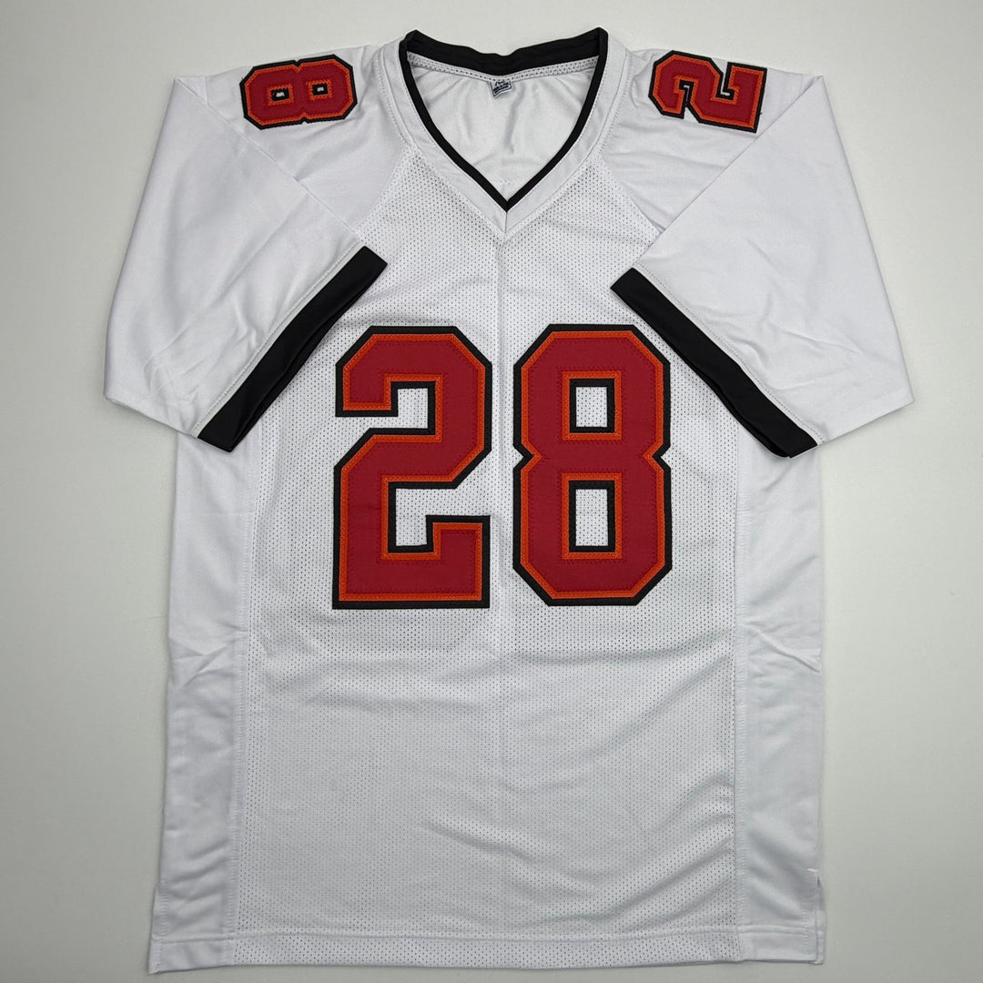 Autographed/Signed Leonard Fournette Tampa Bay White Jersey Beckett BAS COA