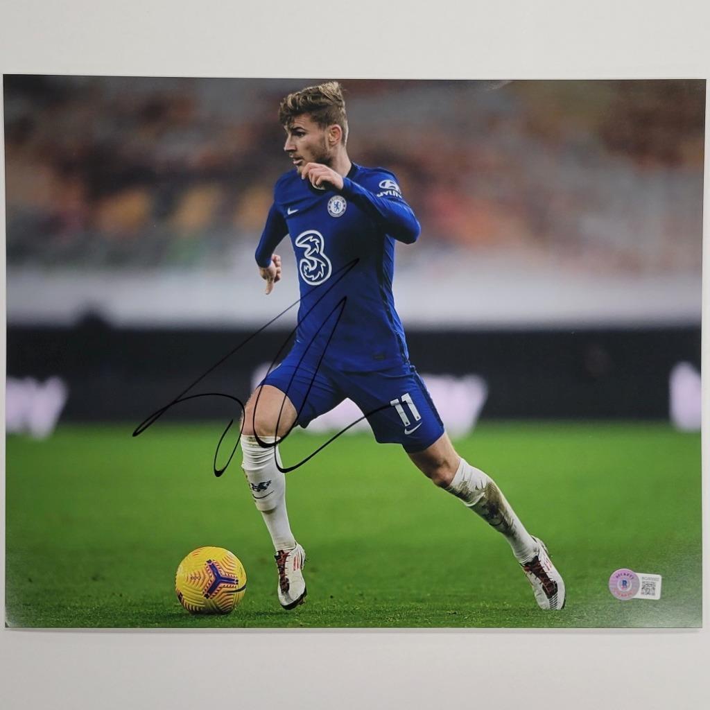 Timo Werner signed Chelsea 11x14 photo #2 Germany autograph (B) Beckett BAS Holo