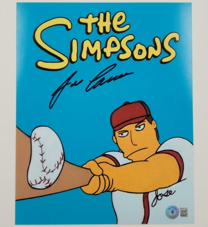 Jose Canseco signed The Simpsons 8x10 Photo #1 autograph ~ BAS Beckett Witness