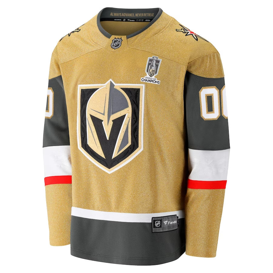 Shea Theodore Signed Vegas Golden Knights Gold Jersey Inscribed Champs IGM COA