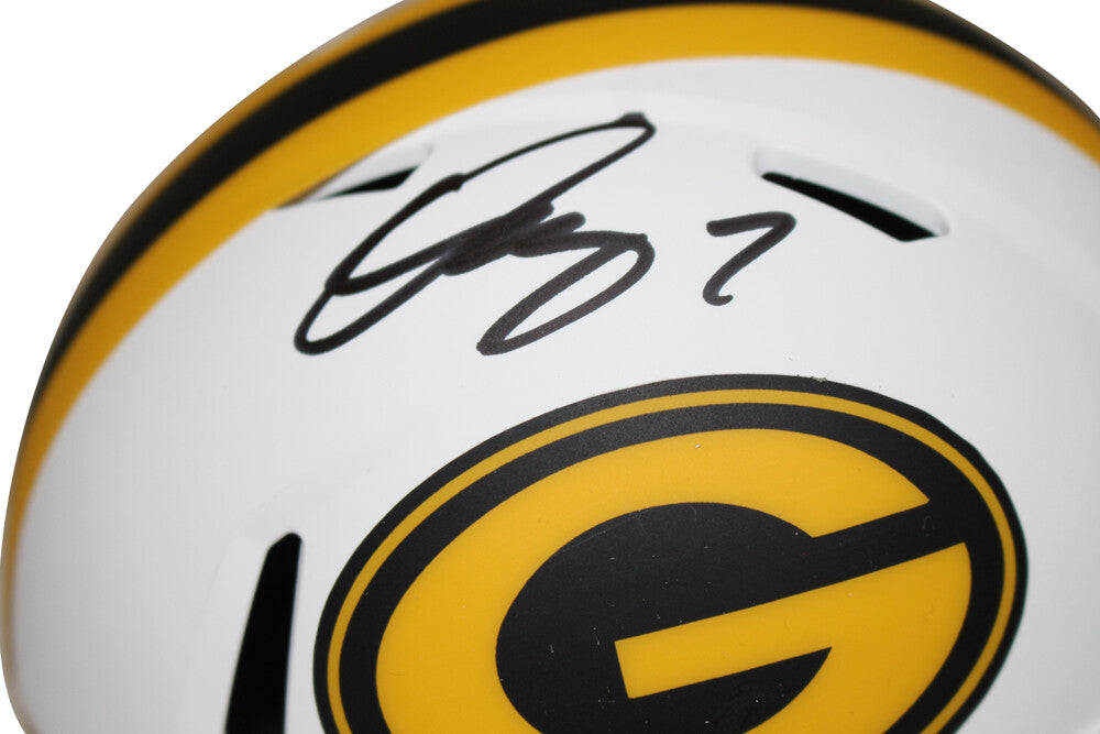 Quay Walker Autographed Green Bay Packers Lunar Mini Helmet Beckett 38205