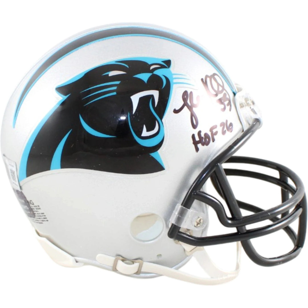 Luke Kuechly Signed Carolina Panthers Mini Helmet VSR4 W/HOF Beckett WIT 58687