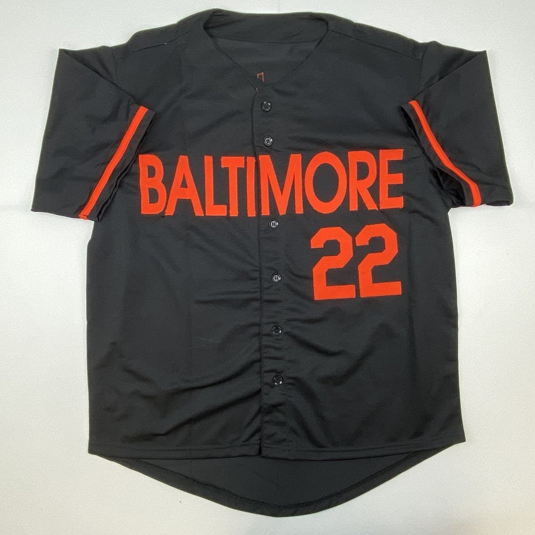 Autographed/Signed Jim Palmer HOF 1990 Baltimore Black Jersey JSA COA