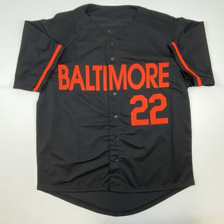Autographed/Signed Jim Palmer HOF 1990 Baltimore Black Jersey JSA COA