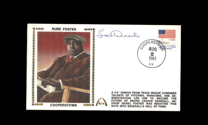 Lou Dials PSA DNA Signed 1981 First Day Cover Cache FDC Rube Foster Autograph