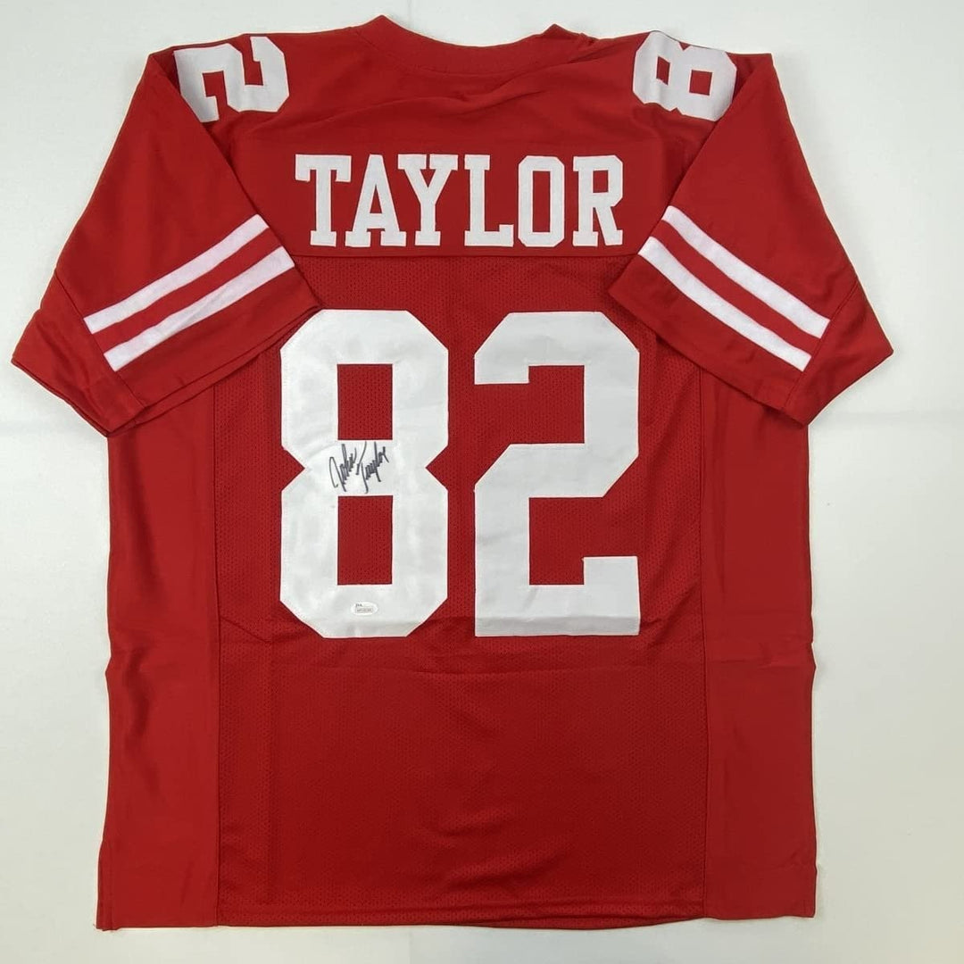 Autographed/Signed JOHN TAYLOR San Francisco Red Jersey JSA COA Auto