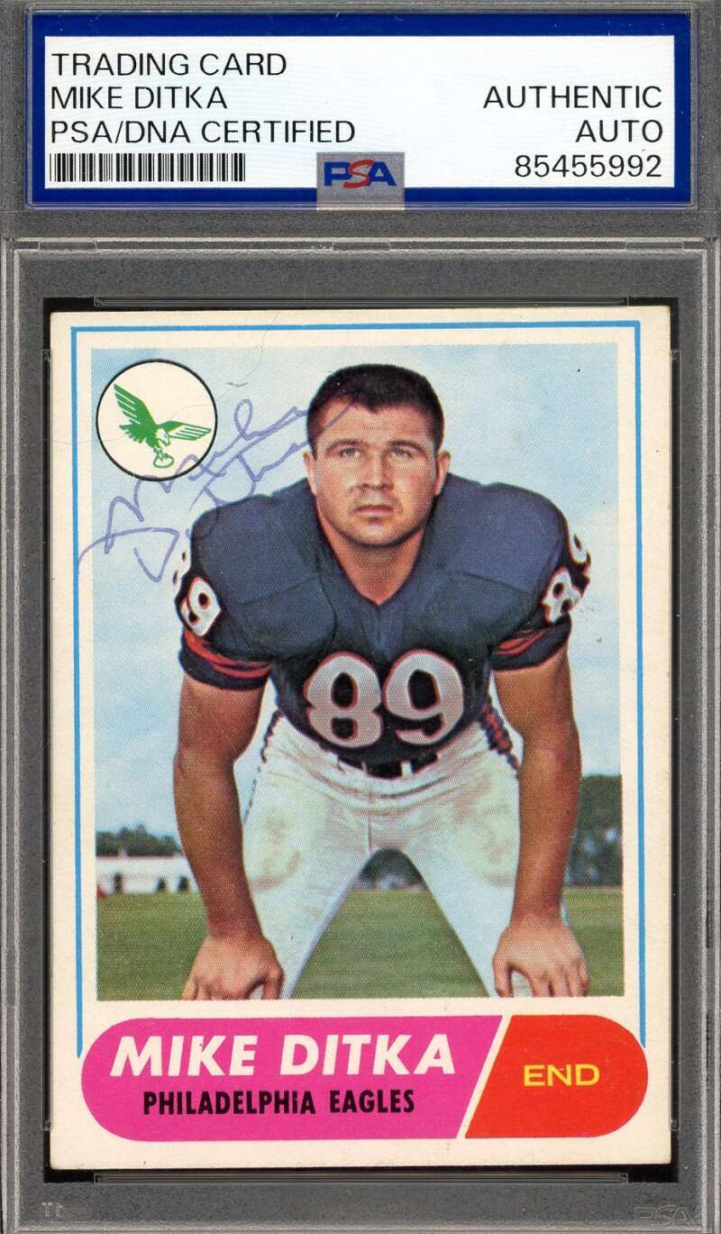 Mike Ditka PSA DNA Signed 1968 Topps Autograph