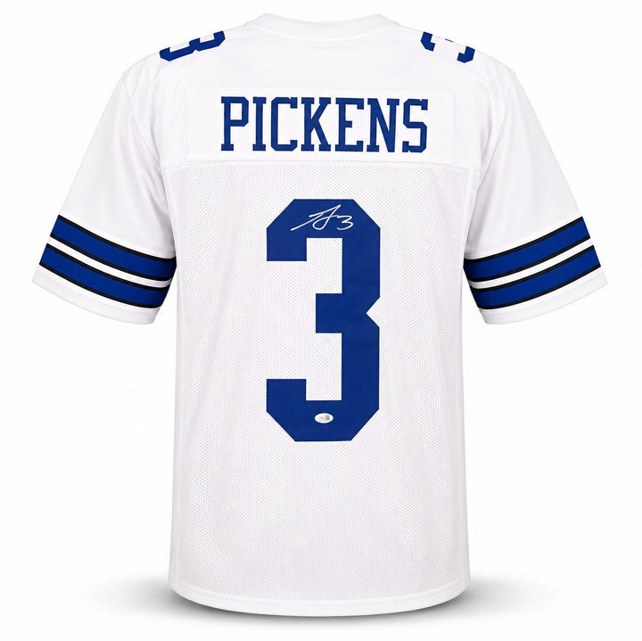 Dallas Cowboys George Pickens Autographed White Jersey JSA Witness