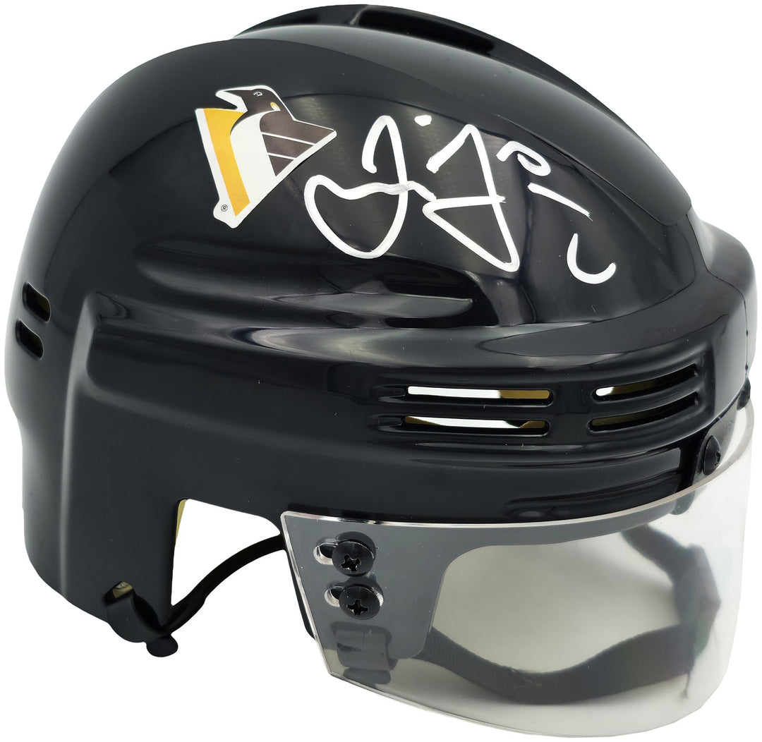 Jaromir Jagr Signed Pittsburgh Penguins Black Mini Helmet JSA Witness