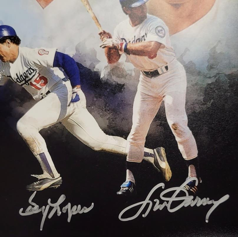 Dodger Infield signed 11x14 Photo #3 Russell Garvey Cey Lopes autograph JSA