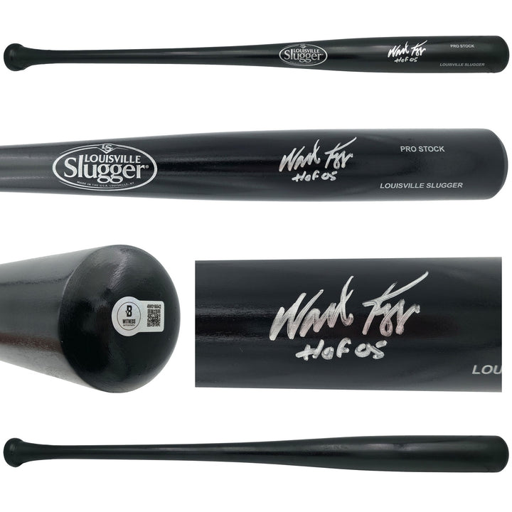 Wade Boggs Auto Black L Slugger Pro Stock Baseball Bat Red Sox HOF 05 Beckett