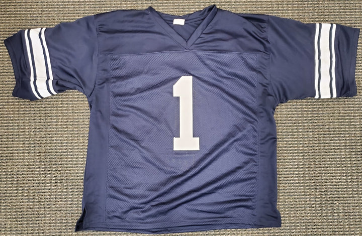 BYU Cougars Zach Wilson Signed Navy Blue Jersey Beckett BAS