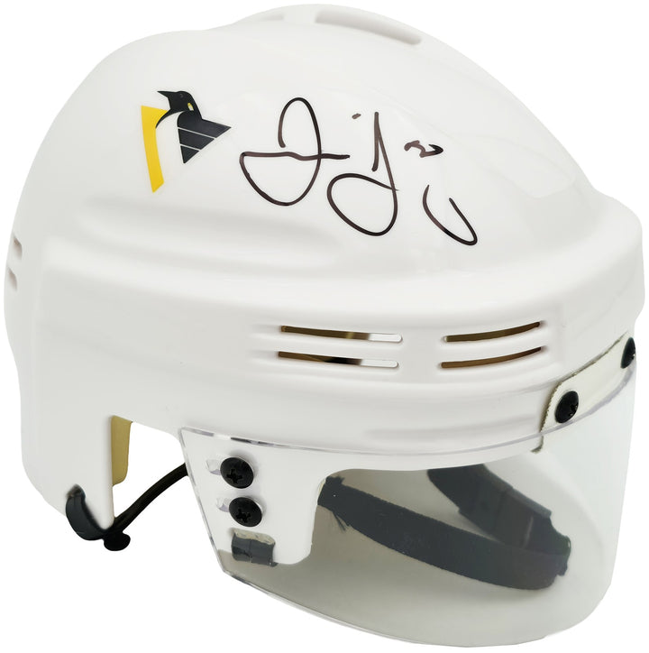 Jaromir Jagr Signed Pittsburgh Penguins White Mini Helmet JSA Witness