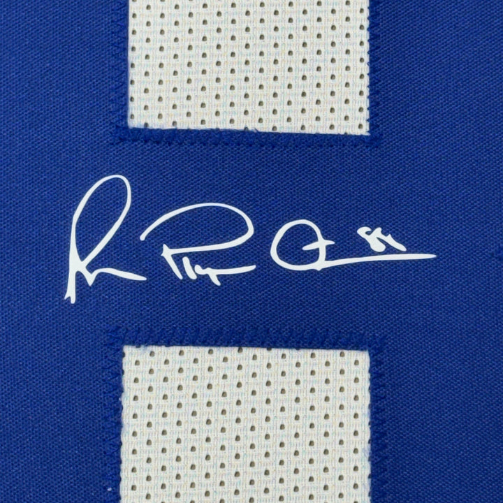 Framed Facsimile Autographed Michael Irvin 35x39 Dallas White Reprint Jersey